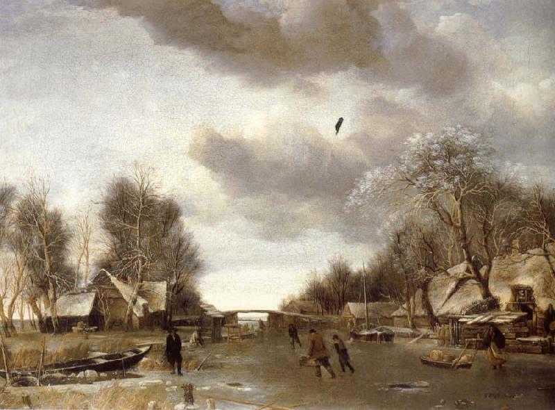 REMBRANDT Harmenszoon van Rijn Winter Scene